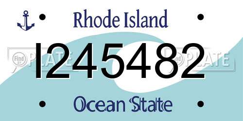 I245482 Rhode Island License Plate