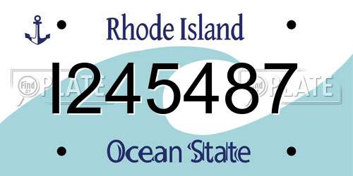 I245487 Rhode Island License Plate