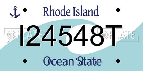 I24548T Rhode Island License Plate