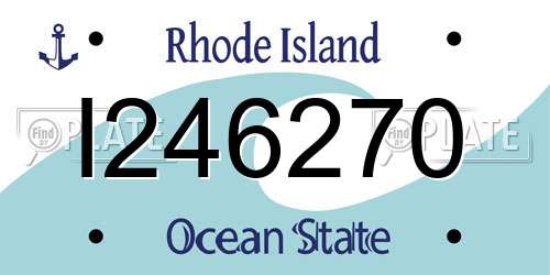 I246270 Rhode Island License Plate