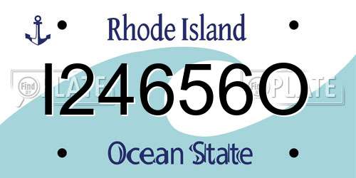 I24656O Rhode Island License Plate