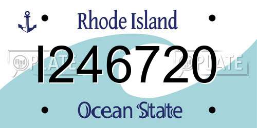 I246720 Rhode Island License Plate