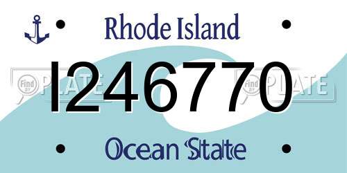 I246770 Rhode Island License Plate