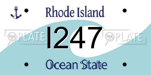 I247 Rhode Island License Plate