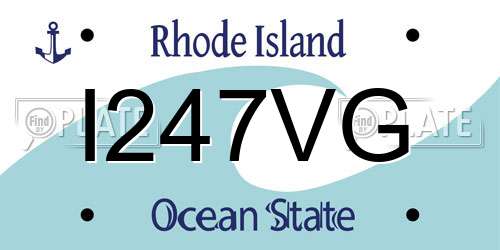 I247VG Rhode Island License Plate