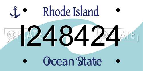 I248424 Rhode Island License Plate