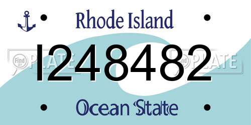 I248482 Rhode Island License Plate