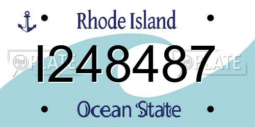 I248487 Rhode Island License Plate