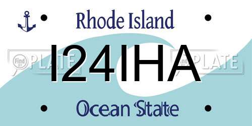 I24IHA Rhode Island License Plate