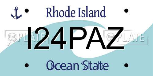 I24PAZ Rhode Island License Plate