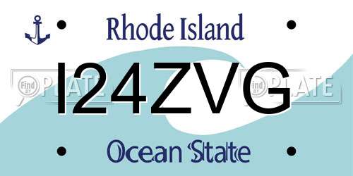 I24ZVG Rhode Island License Plate
