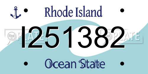 I251382 Rhode Island License Plate
