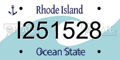 I251528 Rhode Island License Plate