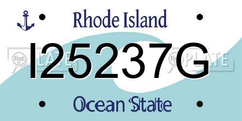 I25237G Rhode Island License Plate