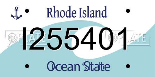 I255401 Rhode Island License Plate