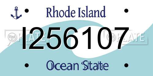 I256107 Rhode Island License Plate