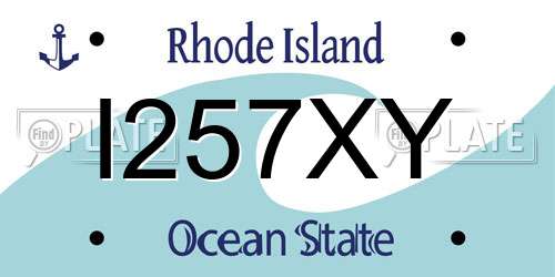 I257XY Rhode Island License Plate