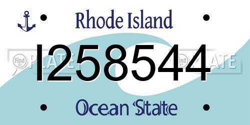I258544 Rhode Island License Plate