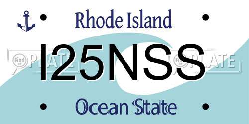 I25NSS Rhode Island License Plate