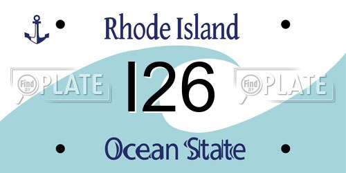 I26 Rhode Island License Plate