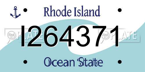 I264371 Rhode Island License Plate