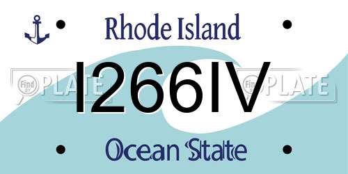 I266IV Rhode Island License Plate