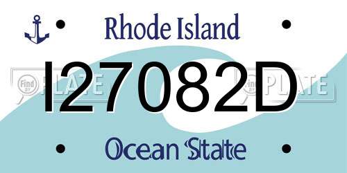I27082D Rhode Island License Plate