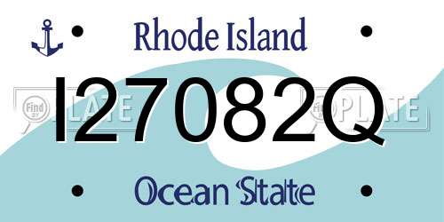 I27082Q Rhode Island License Plate