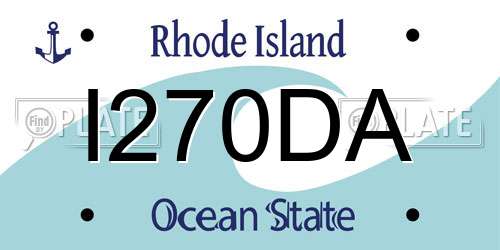 I270DA Rhode Island License Plate