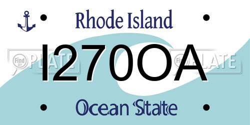 I270OA Rhode Island License Plate