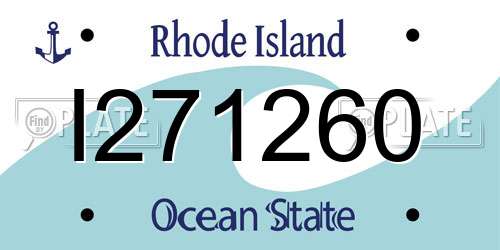 I271260 Rhode Island License Plate