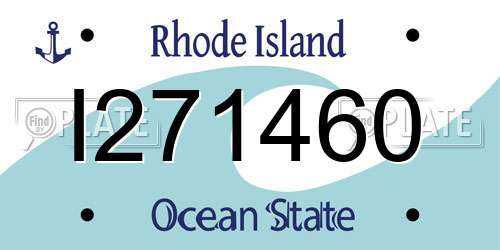 I271460 Rhode Island License Plate