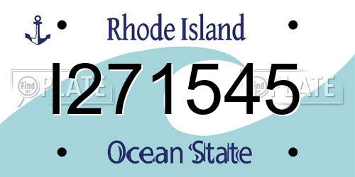 I271545 Rhode Island License Plate