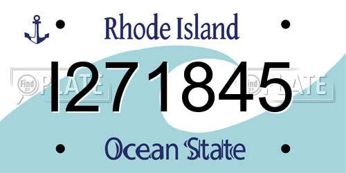 I271845 Rhode Island License Plate