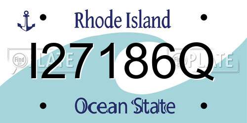 I27186Q Rhode Island License Plate