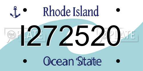 I272520 Rhode Island License Plate
