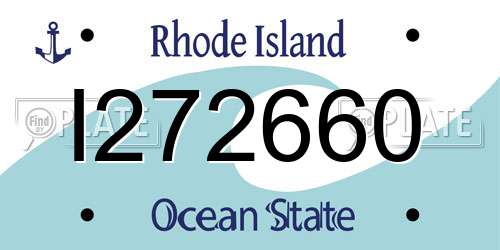 I272660 Rhode Island License Plate