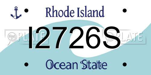 I2726S Rhode Island License Plate