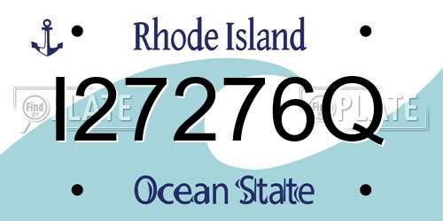 I27276Q Rhode Island License Plate