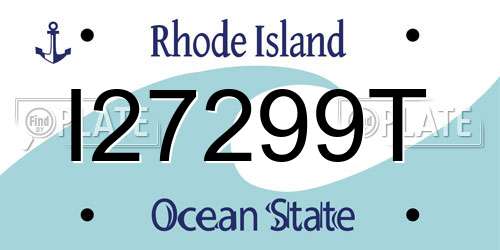 I27299T Rhode Island License Plate