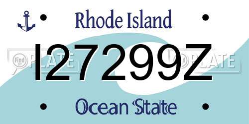 I27299Z Rhode Island License Plate