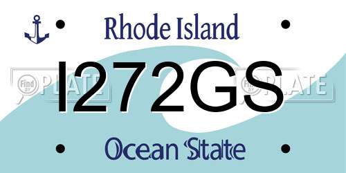 I272GS Rhode Island License Plate