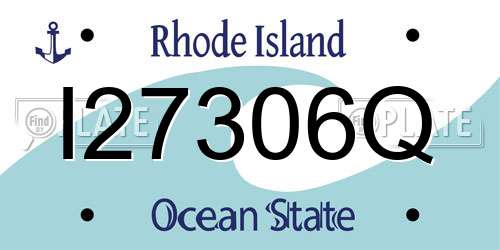 I27306Q Rhode Island License Plate