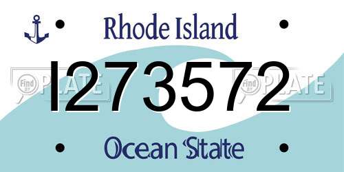 I273572 Rhode Island License Plate