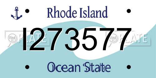 I273577 Rhode Island License Plate