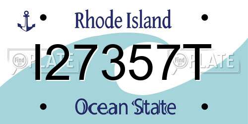 I27357T Rhode Island License Plate