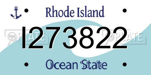 I273822 Rhode Island License Plate