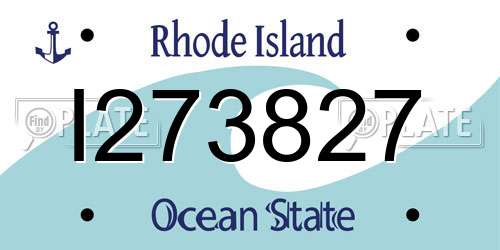 I273827 Rhode Island License Plate