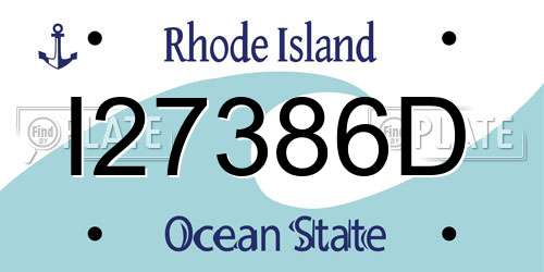 I27386D Rhode Island License Plate