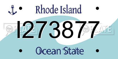 I273877 Rhode Island License Plate